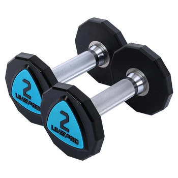 Гантели цельные LiveUp LP8003-2 2 кг 2 шт Черно-синий (LP8003-2)