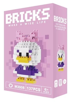 Конструктор фігурка Пікселі BRICKS Дейзі Дак серія "Мультгерої" Daisy Duck Micro Diamonds Blocks M3008