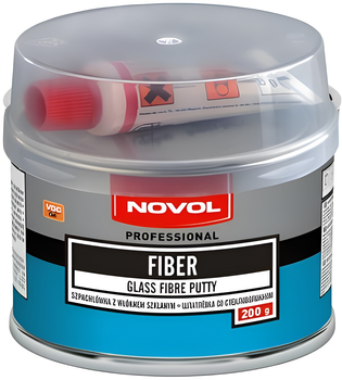 Шпаклівка Novol Fiber з волокном і затверджувачем 200 г (5900061012200)