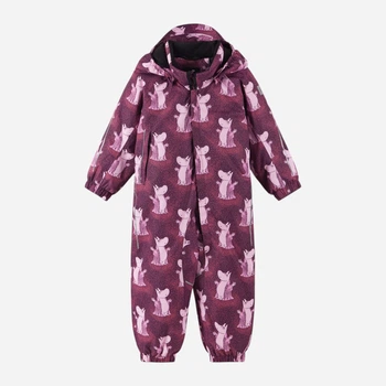 Детский зимний слитный термо комбинезон для девочки Reima Moomin Lyster 5100011D-4968 92 см Темно-бордовый (6438557245706)