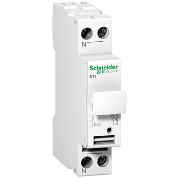 Разъединитель предохранителя 1P+N 25A 500В 10,3x38мм [A9N15646] STI Schneider Electric