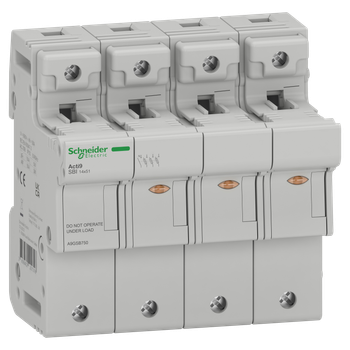 Разъединитель предохранителя 3P+N 50A 690В 14x51мм [A9GSB750] SBI Schneider Electric