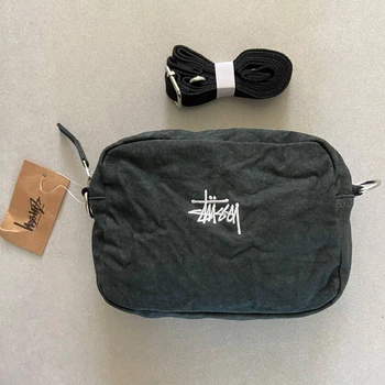 Stussy canvas сумка через плечо стусси мужская и женская барсетка мессенджер серая