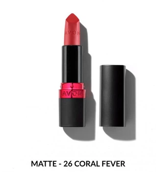 Увлажняющая матовая губная помада Avon Ультра 26M Медный коралл-Coral Fever 3.6 г (542418764-1)