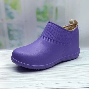 Калоші садові жіночі утеплені хутром Dago Style 38 24.5 см фіолетові 35737