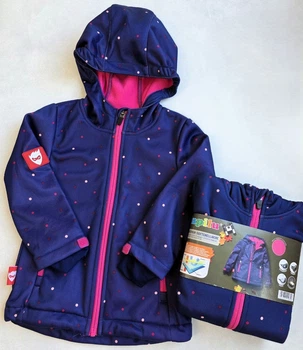 Детская куртка софтшел на флисе Lupilu 86-92 см водонепроницаемая Softshell 056689