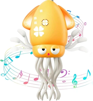 Игрушка Танцующий кальмар Dancing Squid — интерактивная музыкальная игрушка с подсветкой и объездом препятстви