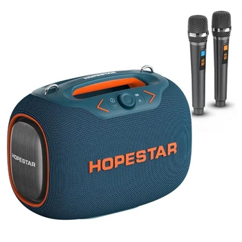 Колонка Hopestar Party Box (120W/TWS/IPX6/RGB/22000mAh/2 микрофона) Голубой