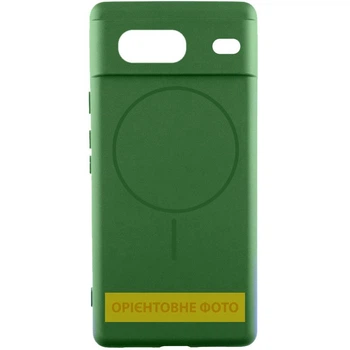Чохол Silicone Cover Lakshmi Full Camera (AA) with Magnetic Fit для Google Pixel 8a Зелений / Dark green