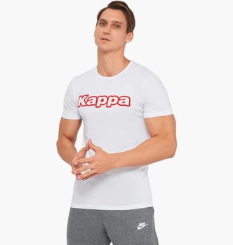 Футболка Kappa Mezza Manica Girocollo Con Stampa Logo Pet White K1335-BIANCO XXL