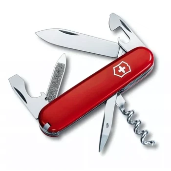 Ніж Victorinox Sportsman складаний для активного відпочинку та подорожей 12 функцій червоний 84 мм