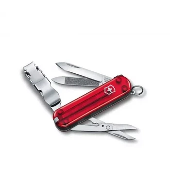 Ніж Victorinox Delemont Nail Clip 580 червоний для догляду за нігтями та вирішення дрібних завдань багатофункціональний