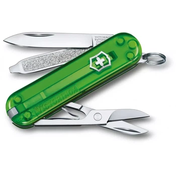Складаний ніж Victorinox Classic 58 мм багатофункціональний для повсякденного використання зелений