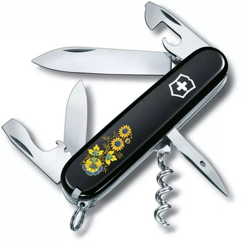 Складаний ніж Victorinox Spartan з квітковим візерунком для активного відпочинку та туристів 12 функцій