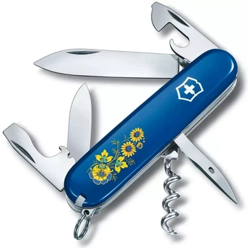 Складаний ніж Victorinox Spartan для туризму та активного відпочинку 12 функцій квітковий дизайн 91 мм