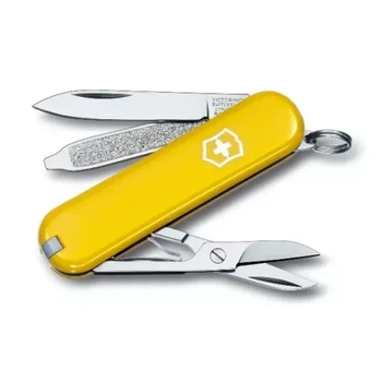 Швейцарский нож Victorinox Classic SD желтый для активного отдыха и путешествий с 7 функциями