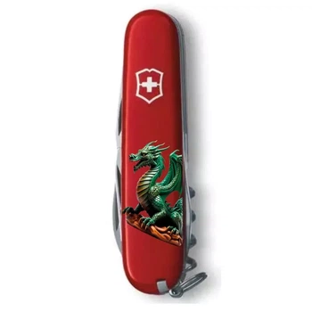 Складаний ніж Victorinox Spartan Zodiac Зелений дракон для активного відпочинку багатофункціональний інструмент