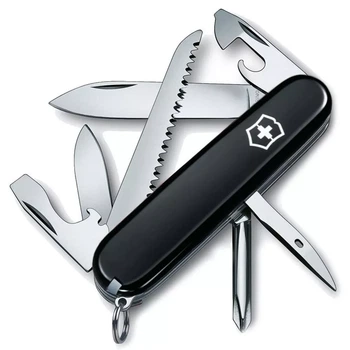 Складаний ніж Victorinox Hiker 13 функцій для туристів та активного відпочинку чорний 91 мм