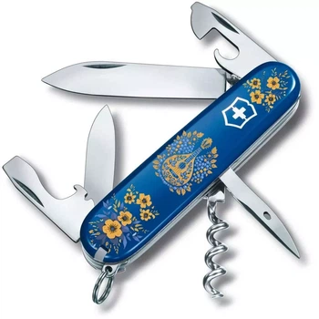 Складной нож Victorinox Spartan для активного отдыха и повседневного использования 12 функций с украинскими