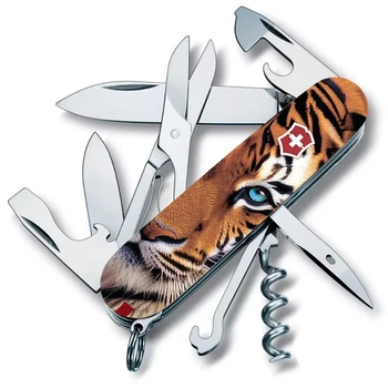 Складаний ніж Victorinox Climber Animal 15 функцій для активного відпочинку із зображенням тигра