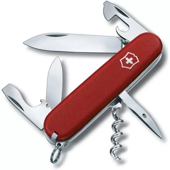 Складной нож Victorinox Spartan Mat красный для активного отдыха и туризма 12 функций многофункциональный