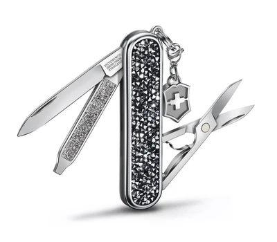 Складаний ніж Victorinox Classic SD Brilliant Crystal для подарунка та повсякденного використання з кристалами 5