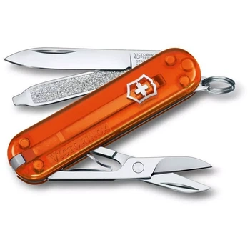 Складаний ніж Victorinox Classic 58 мм багатофункціональний аксесуар для повсякденного використання жовтогарячий