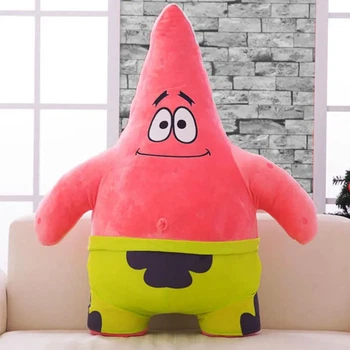 Мягкая игрушка Патрик 35см из мультфильма спанч боб квадратные штаны