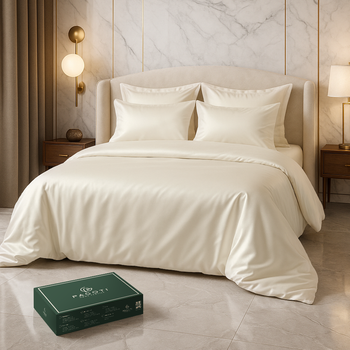 Комплект постельного белья лиоцелл PAGOTI Aura молочный (king size / 2×50×70 см)