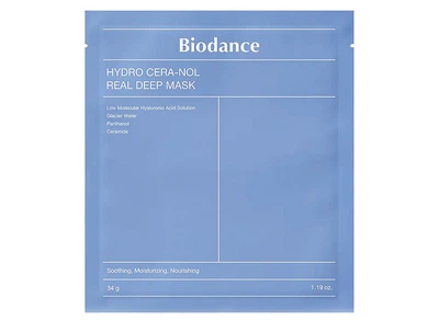 Ночная гидрогелевая маска с керамидами и пантенолом Biodance Hydro Cera-Nol Real Deep Sheet Mask, 1 шт