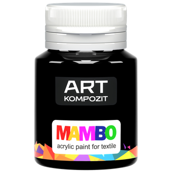 Краска по ткани "ART Kompozit" MAMBO (23 черный) 20мл.