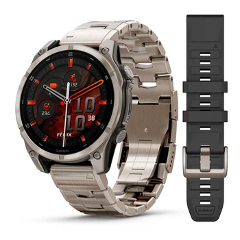 Смарт-годинник Garmin Fenix 8 AMOLED 47 мм Sapphire Titanium з титановим браслетом (010-02904-40)