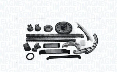 MAGNETI MARELLI К-кт ланцюга ГРМ (2 ланцюга7 напрямних 2 натягувача +4 шестерні сальник) Navara 2.5d 05- Magneti Marelli (341500000470)
