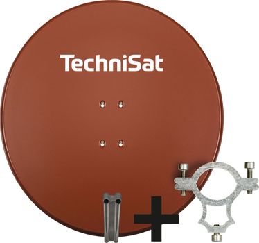 Супутникова антена TECHNIDISH SATMAN 850 PLUS + LNB retaining clamp Brick/Red (4019588485440)