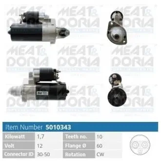 Стартер автомобільний Meat&Doria (5010343)