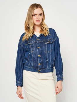 Куртка джинсовая женская H&M 0964674_т.син_05 S Темно-синяя (KAY2000001402832)