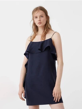Платье короткое летнее женское Mango 73060209_20 M Темно-синее (KAY2000000823508)