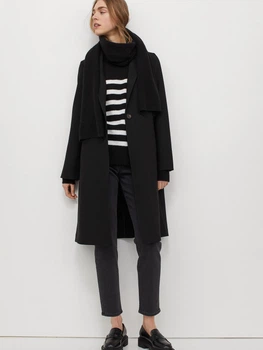 Пальто женское H&M 0869706_ч_01 XS Черное (KAY2000001080627)