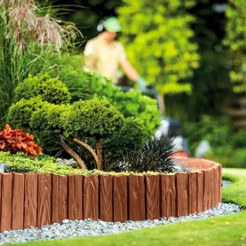 Декоративный заборчик Wood Palisade 2.32 м терракот