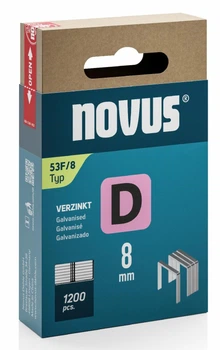 Скоби плоскі NOVUS D тип 53F, 8 мм, 1200 шт