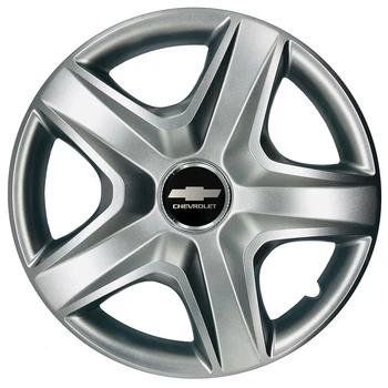 Автомобільні модельні ковпаки R15 Chevrolet 340 4шт, SJS, сріблясті
