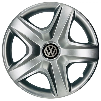 Автомобільні модельні ковпаки R16 Volkswagen 418 4шт, SJS, сріблясті