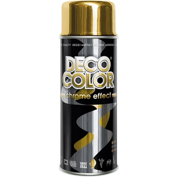 Хром аерозольна фарба DecoColor золото 400мл
