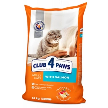 Корм сухой для кошек Club 4 Paws с лососем 14 кг (4820083909238)