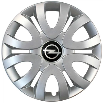 Автомобільні модельні ковпаки R15 Opel 330 4шт, SJS, сріблясті