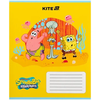Зошит шкільний Kite SpongeBob SquarePants12 аркушів, коса лінія SB25-235
