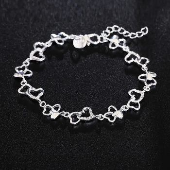 Женский браслет с сердечками сердце стерл. ср. тиффани tiffany