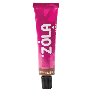 Фарба для брів з колагеном ZOLA Eyebrow Tint With Collagen 02 Warm Brown 15 мл тепло-коричнева