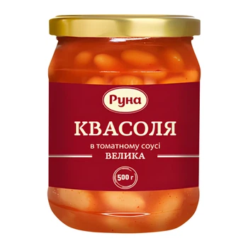 Квасоля велика Руна в томатному соусі 500 г