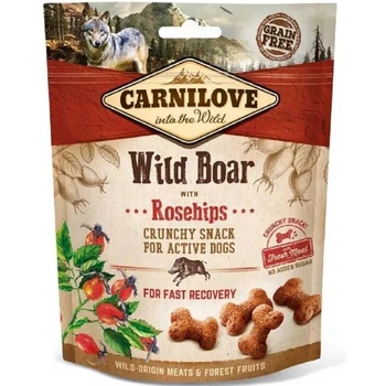Ласощі Carnilove Dog Crunchy Snack Wild Boar with Rosehips для активних собак для швидкого відновлення з диким кабаном та шипшиною 200 г